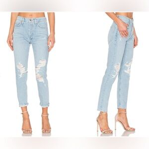 AGOLDE Jamie High Rise Classic Jeans Distressed in Ever More Sz 30